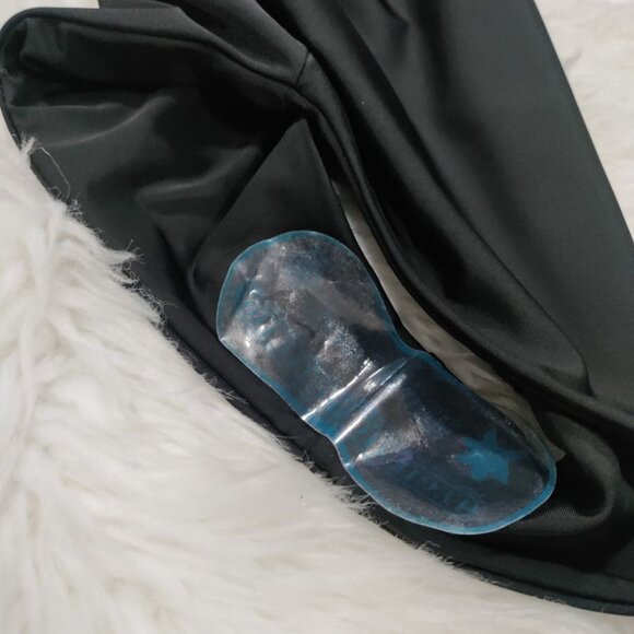 Swim by DI Black Cut-Out One-Piece Swimsuit With Rings & Adjustable Straps M - Picture 11 of 13